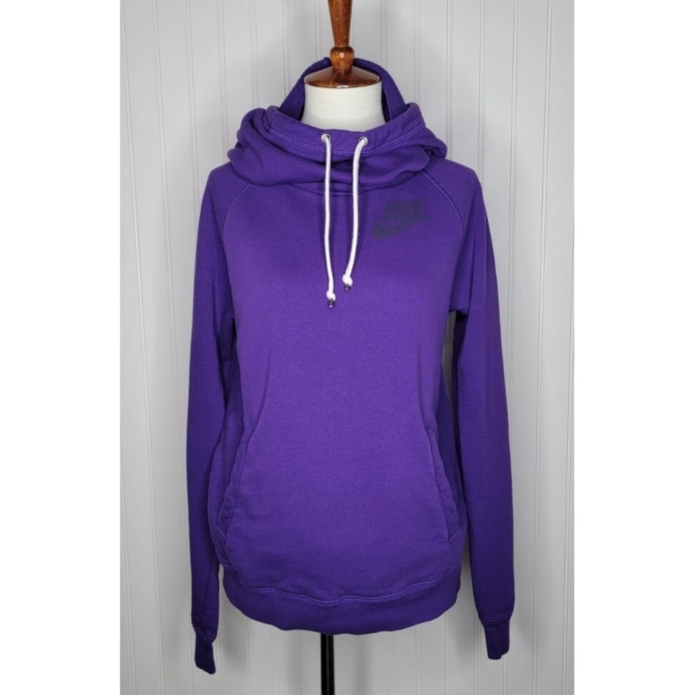 Nike Sportswear Funnnel Neck Pullover Sweatshirt Women's Size Medium Purple